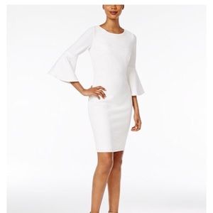 Calvin Klein Bell Sleeve Sheath Dress Sz 6